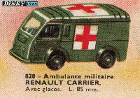 <a href='../files/catalogue/Dinky France/820/1965820.jpg' target='dimg'>Dinky France 1965 820  Renault Carrier Ambulance</a>